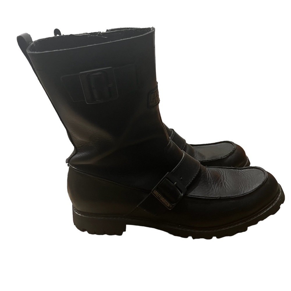 HARLEY-DAVIDSON Leather Street Boots in Classic Black Size 8.5 —Men’s - Picture 7 of 11
